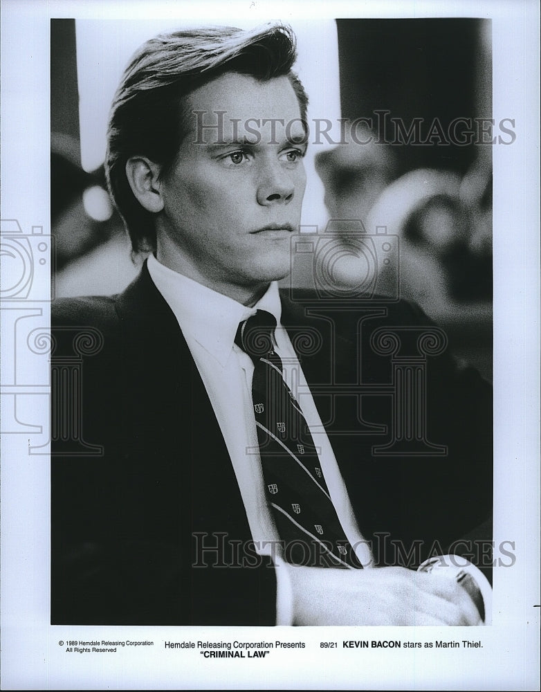 1989 Press Photo Kevin Bacon Stars In "Criminal Law" As Martin Thiel- Historic Images