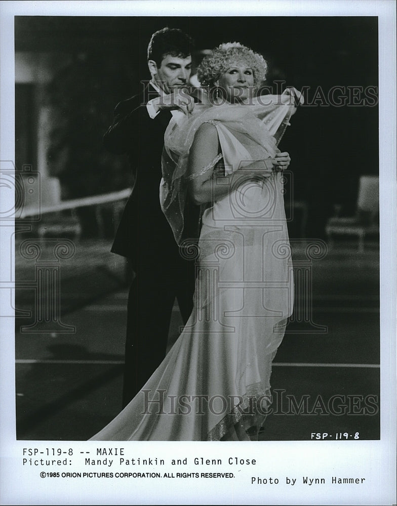 1985 Press Photo Mandy Patinkin &amp; Glenn Close star in &quot;Maxie&quot;- Historic Images