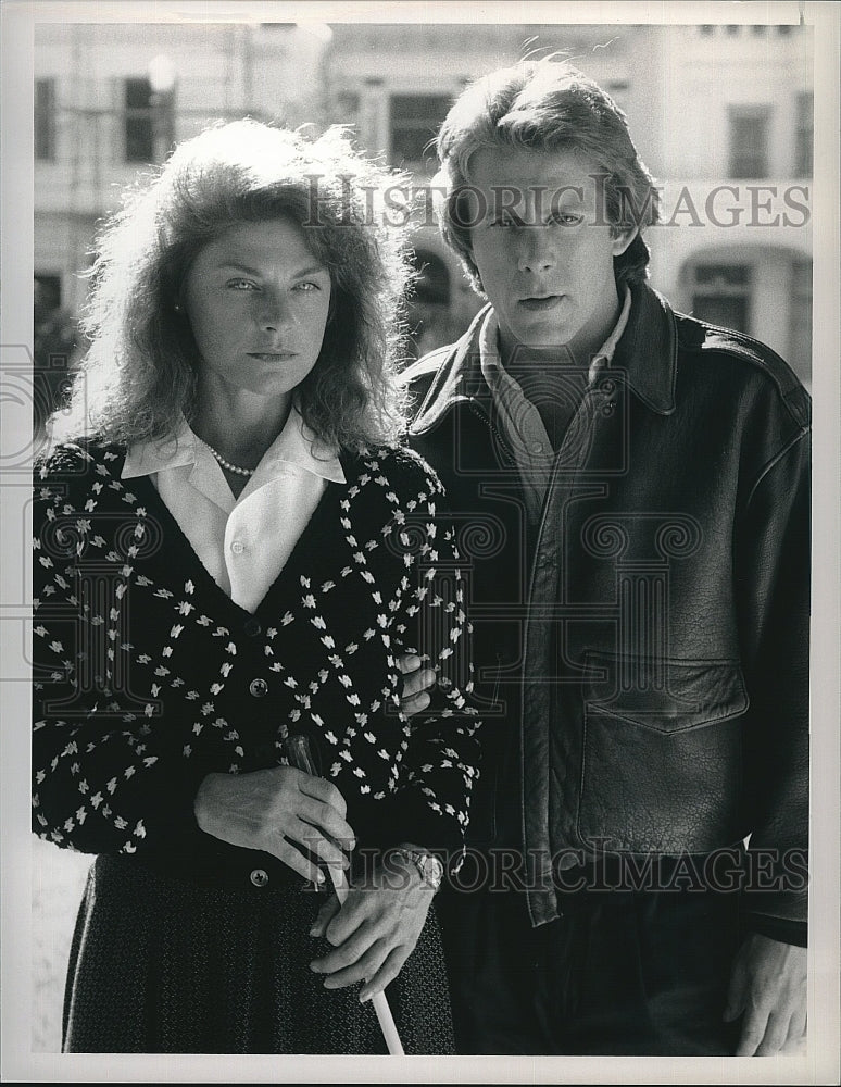 1989 Press Photo &quot;Midnight Caller&quot; Gary Cole, Meg Foster- Historic Images