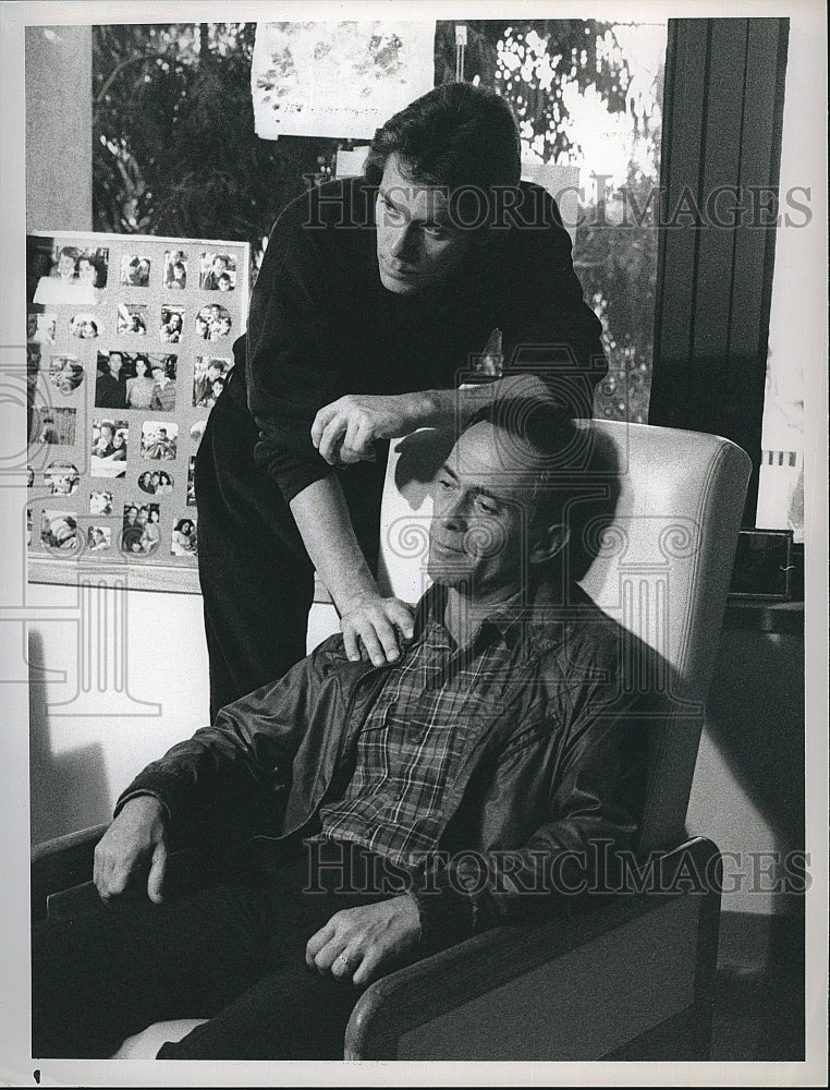 1989 Press Photo Bruce Weitz and Gary Cole in NBC-TV &quot;Midnight Caller&quot;.- Historic Images