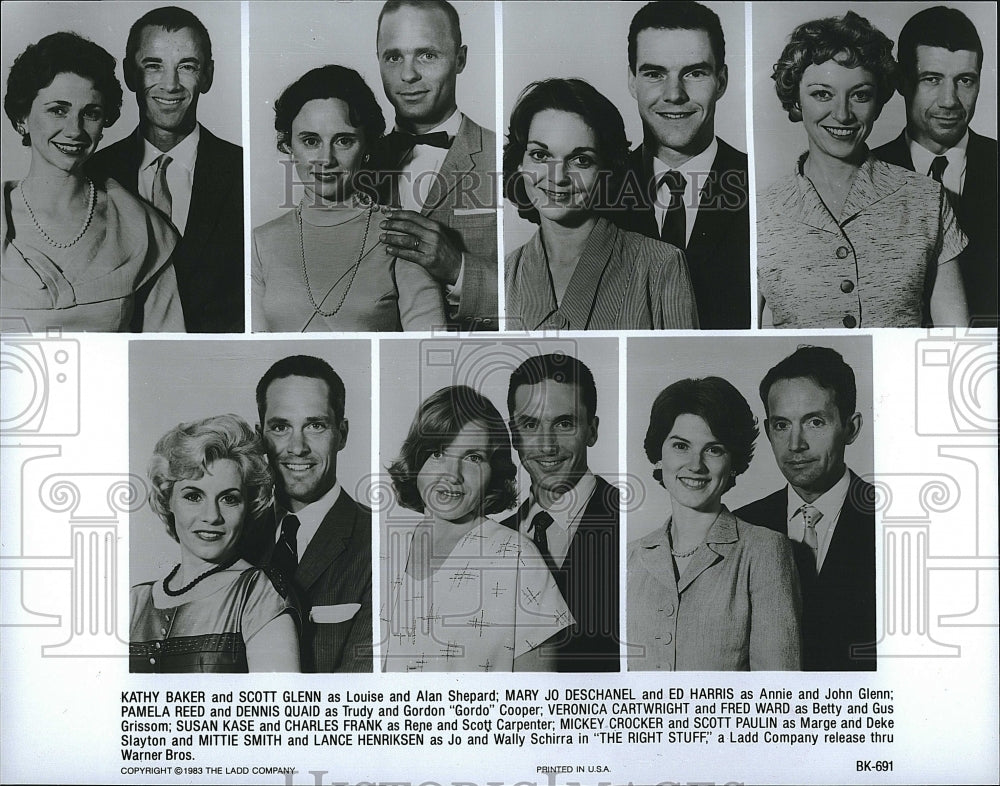 1983 Press Photo Actress Kathy Baker, Scott Glenn, Mary Jo Deschanel, Ed Harris,- Historic Images