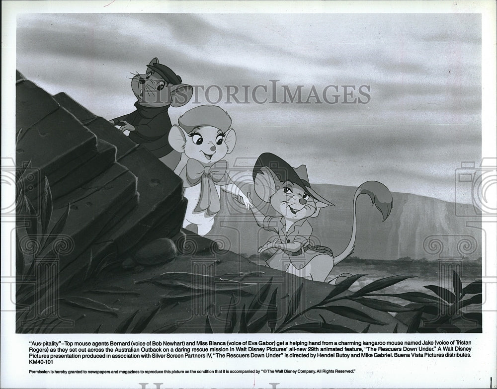 1987 Press Photo Scene From Disney Animated Film &quot;The Rescuers&quot;- Historic Images