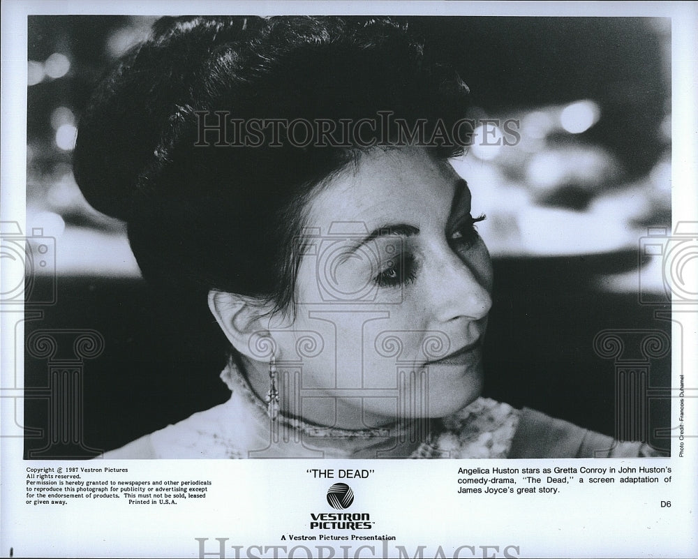 1987 Press Photo Actress Angelica Houston In "The Dead"- Historic Images
