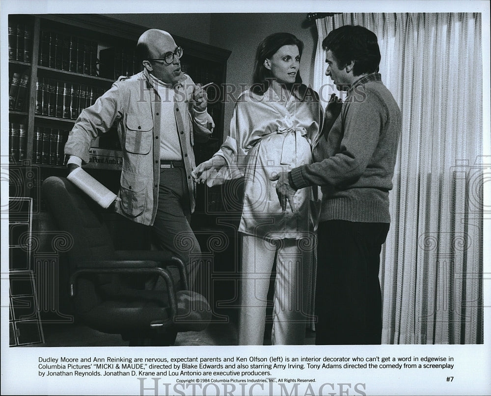 1984 Press Photo Dudley Moore, Ann Reinking, Ken Olfson, "Micki & Maude"- Historic Images
