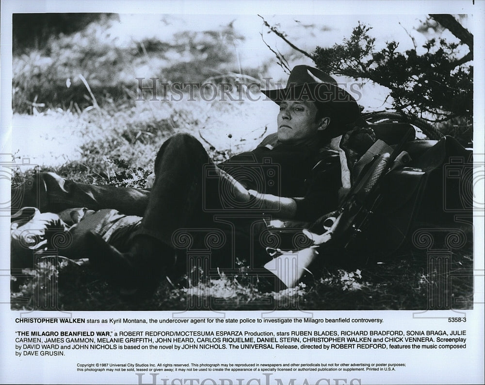 1987 Press Photo Christopher Walken in &quot;The Milagro Beanfield War&quot;- Historic Images