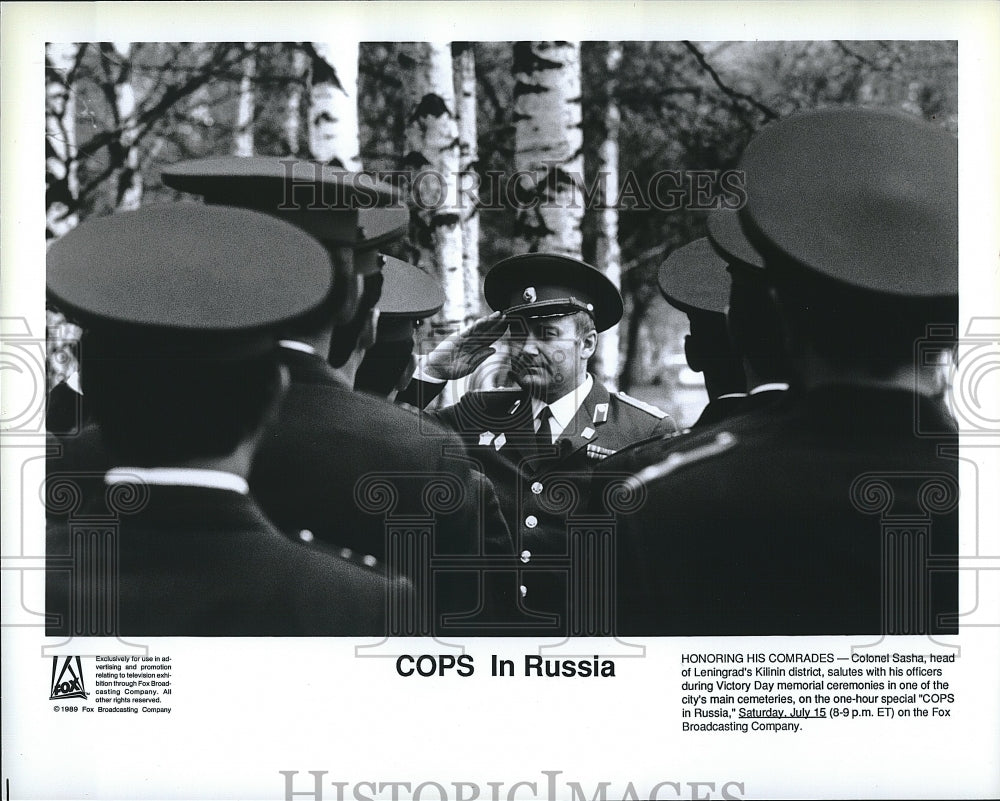 1989 Press Photo Col. Sasha in episode of &quot;COPS In Russia&quot;- Historic Images