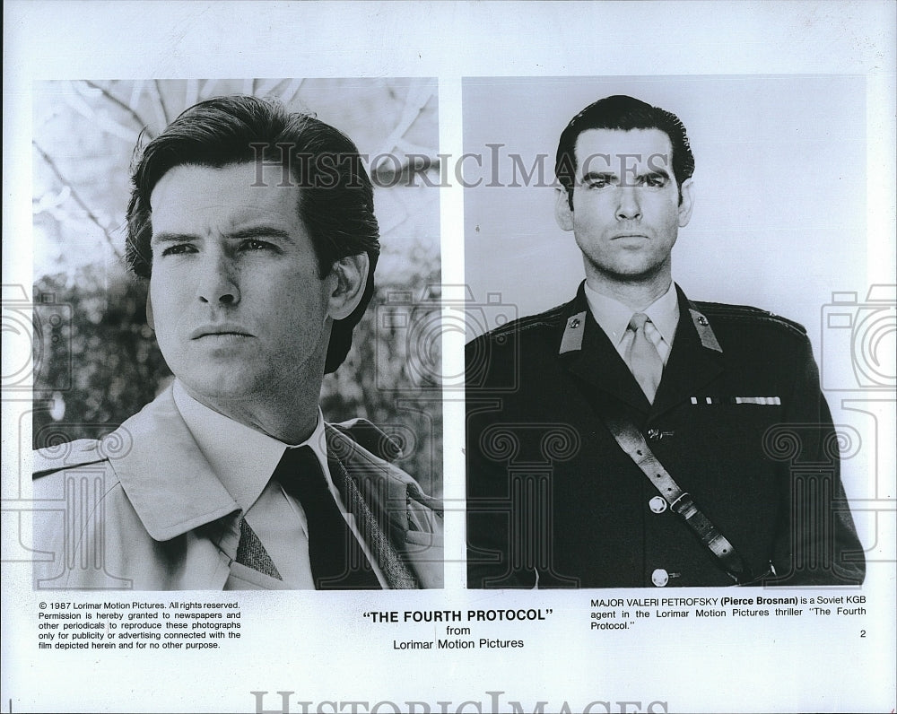 1987 Press Photo Actor Pierce Brosnan In &quot;The Fourth Protocol&quot;- Historic Images