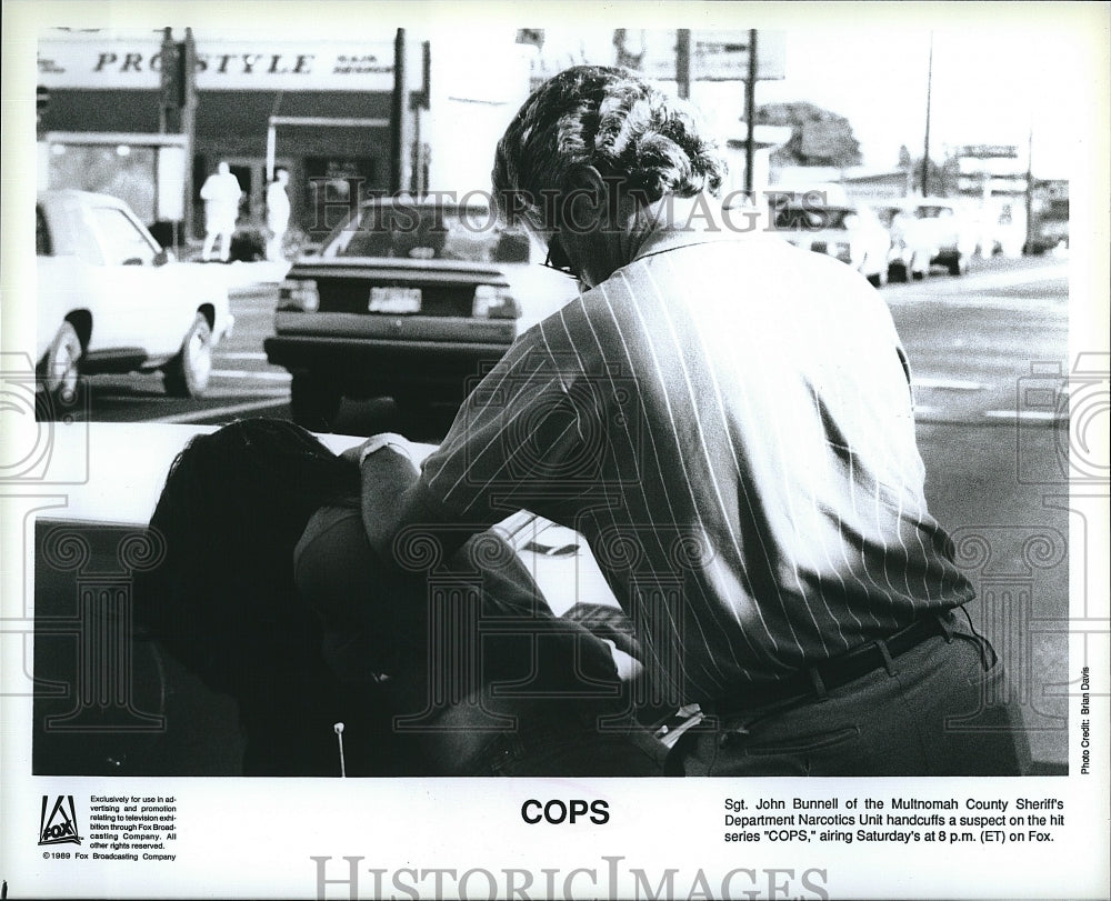 1989 Press Photo Sgt. John Bunnell, Multnomah County Sheriff&#39;s Department &quot;Cops&quot;- Historic Images