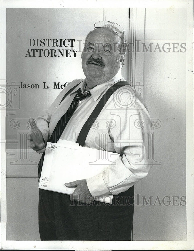 1987 Press Photo William Conrad "Jake and the Fatman"- Historic Images