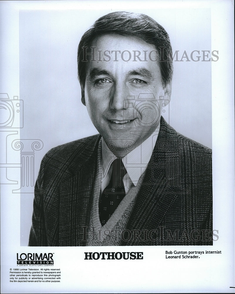 1988 Press Photo Bob Gunton American Actor Hothouse Television TV Show Series- Historic Images