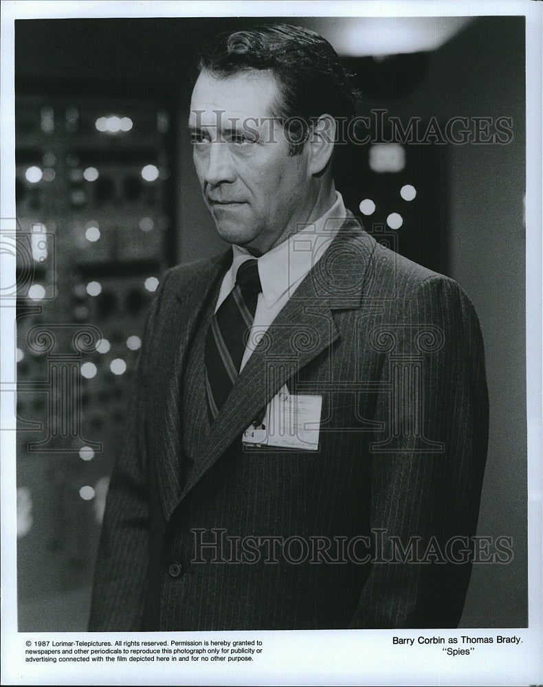 1987 Press Photo Barry Corbin of TV series &quot;Spies&quot;- Historic Images