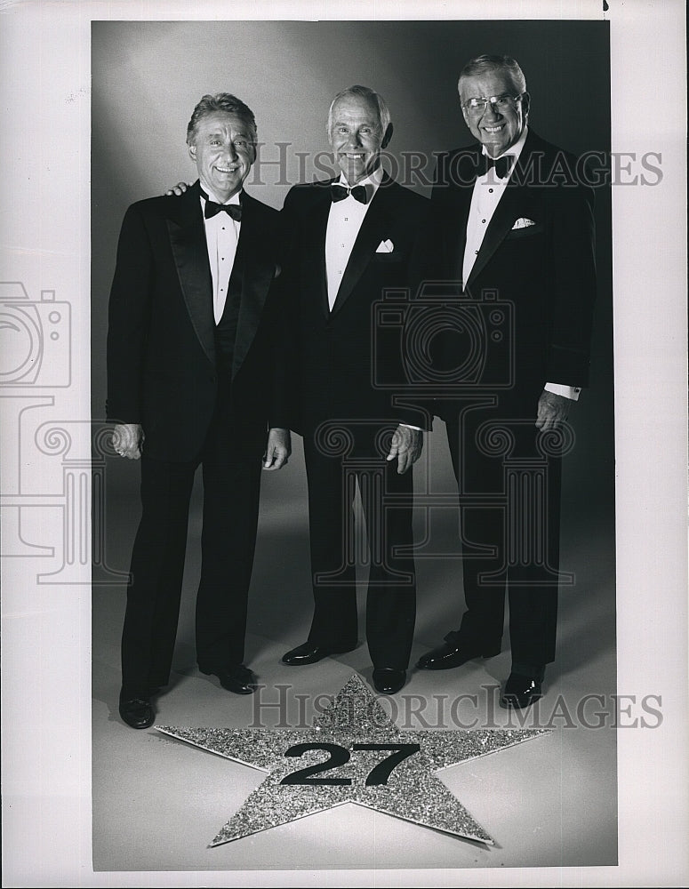 1989 Press Photo Carson McMahon &amp; Severinsen In Tonight Show 27th Anniversary- Historic Images