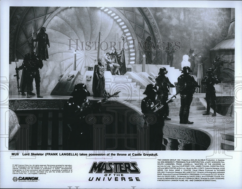 1987 Press Photo Frank Langella in &quot;Masters of the Universe&quot;- Historic Images