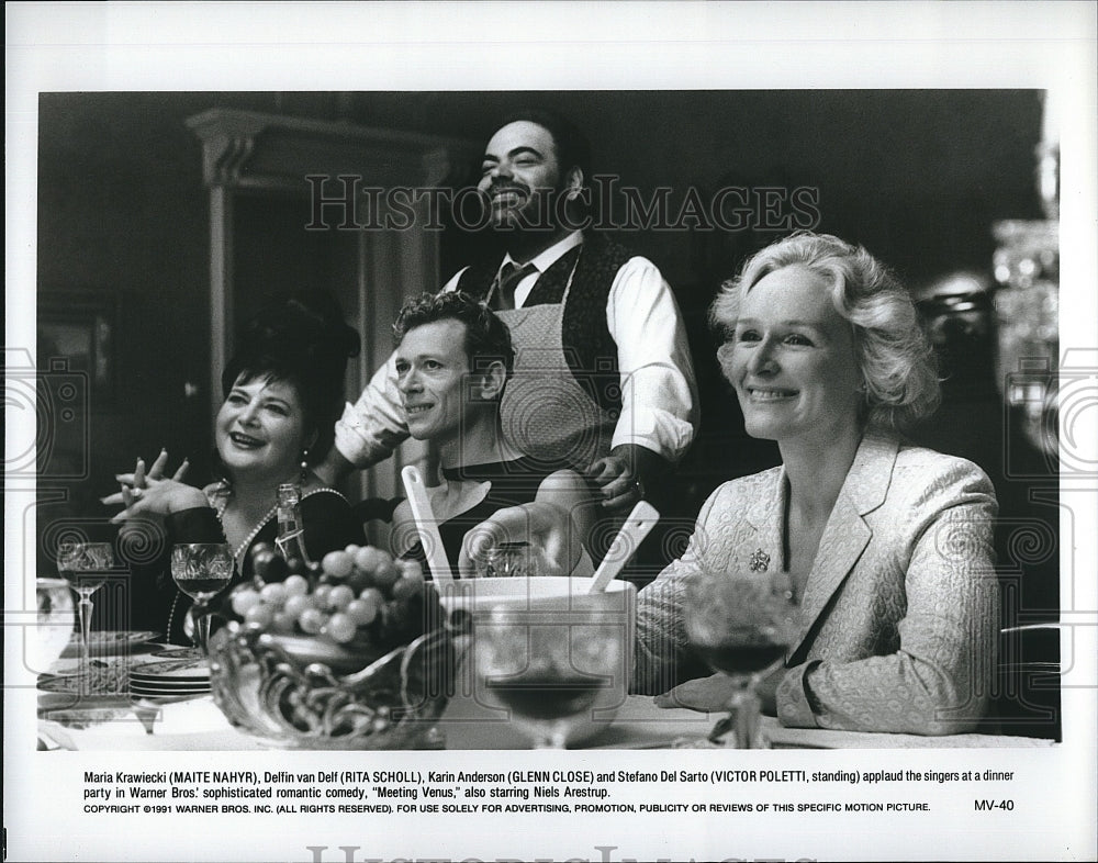 1991 Press Photo "Meeting Venus" starring Glenn Close - Historic Images