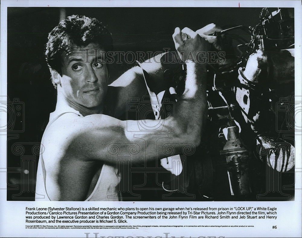 1989 Press Photo Actor Sylvester Stallone In &quot;Lock Up&quot;- Historic Images