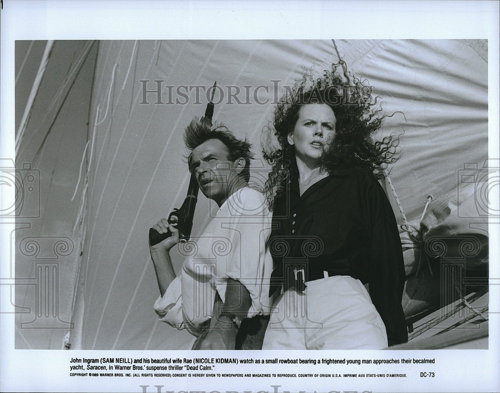 1989 Press Photo &quot;Dead Calm &quot; starring Sam Neill &amp; Nicole Kidman- Historic Images