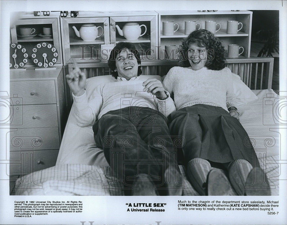 1982 Press Photo Tim Matheson &amp; Kate Capshaw star in &quot;A Little Sex&quot;- Historic Images