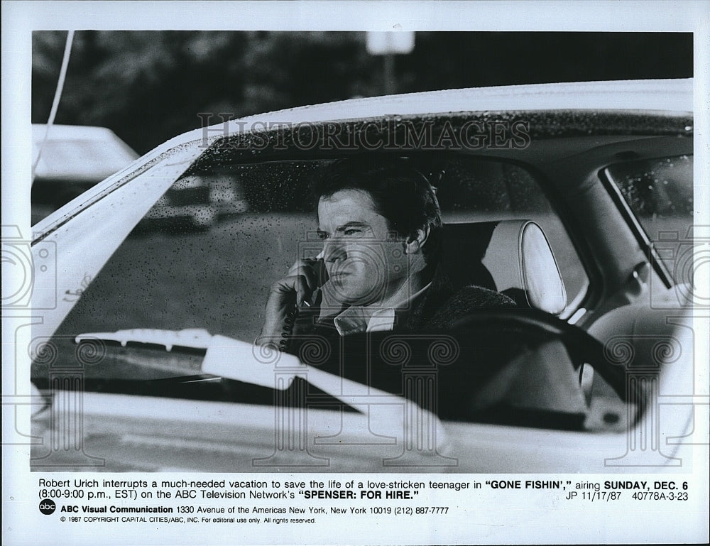 1987 Press Photo Robert Urich in ABC-TV &quot;Spenser: For Hire&quot;.- Historic Images