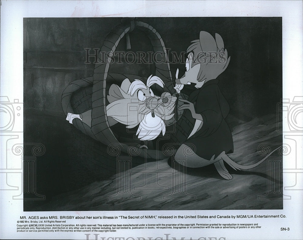 1982 Press Photo &quot;The Secret of Nimh&quot; animation from United Artists- Historic Images