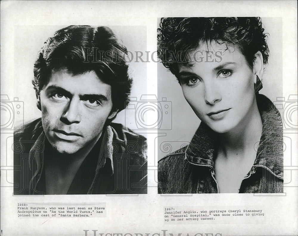 1988 Press Photo &quot;General Hospital&quot;Jennifer Anglin &quot;As the World Turns&quot; Runyson- Historic Images