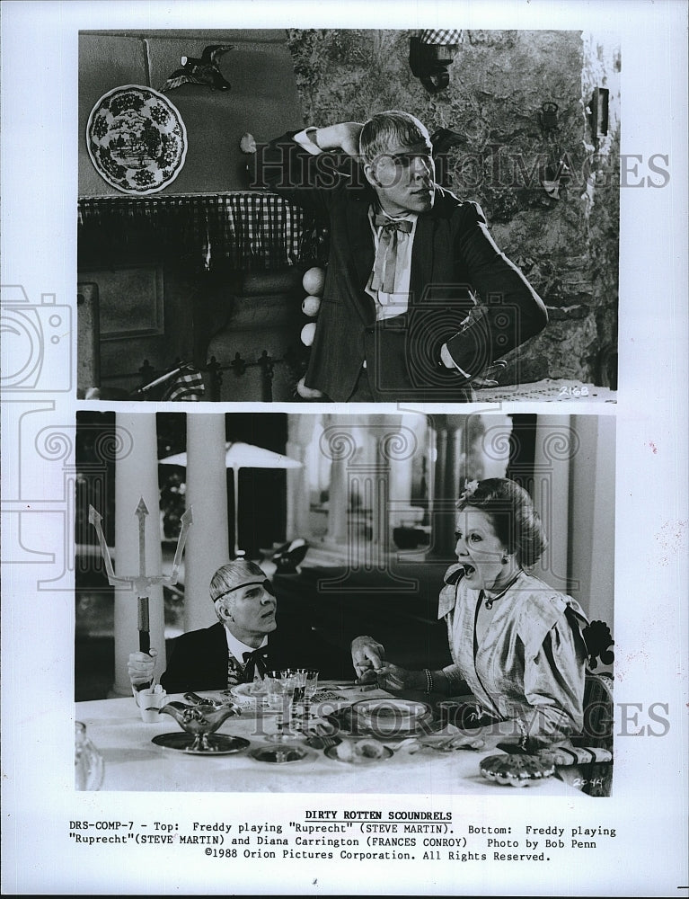 1988 Press Photo Steve Martin Frances Conroy Dirty Rotten Scoundrels- Historic Images