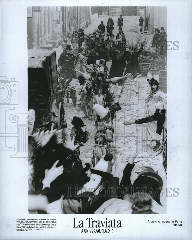 1963 Press Photo La Traviata Carnival Scene in Paris Movie- Historic Images