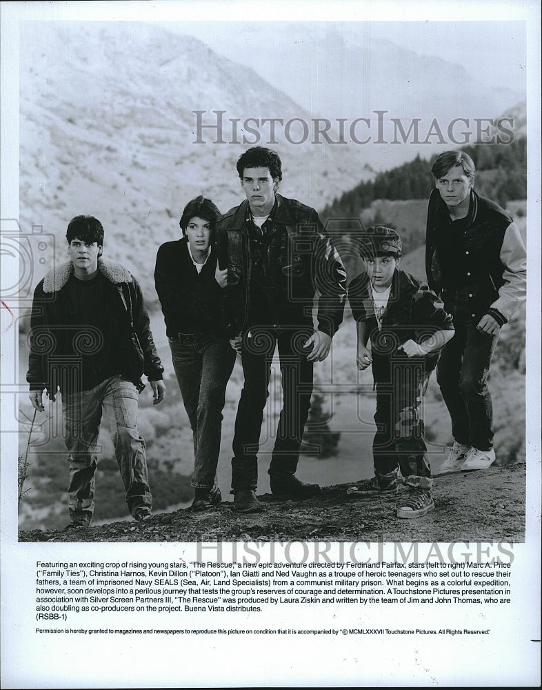 1988 Press Photo &quot;The Rescue&quot; Harros,Dillon,Giatti,Ned Vaughn- Historic Images