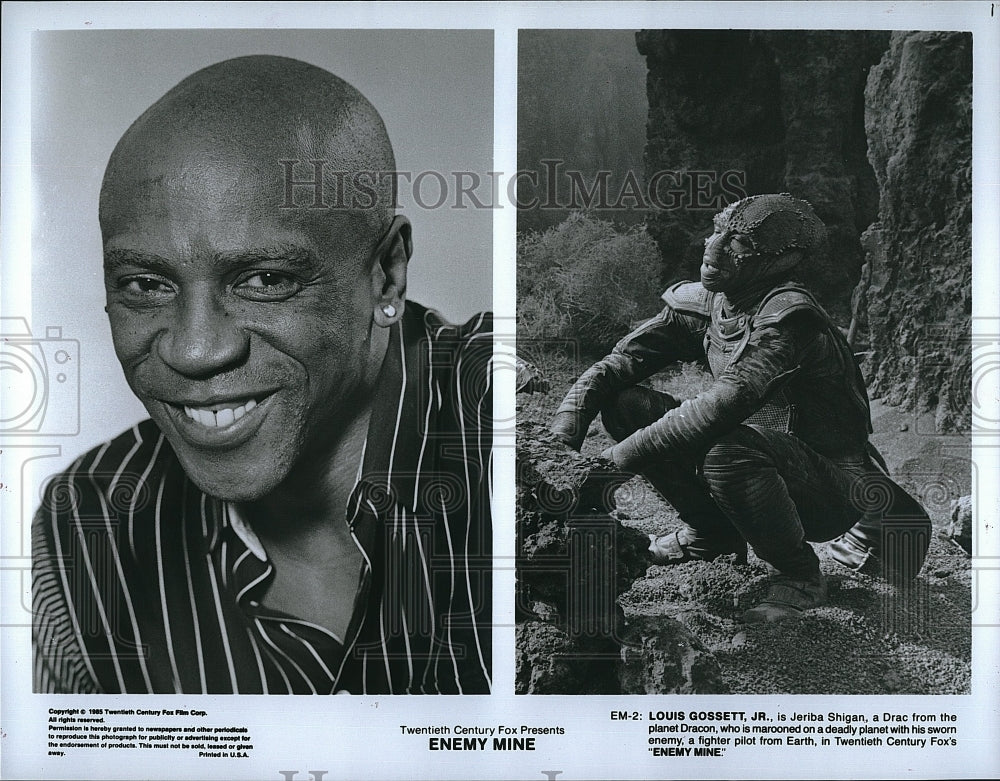 1985 Press Photo Louis Gossett Jr. in &quot;Enemy Mine&quot;- Historic Images