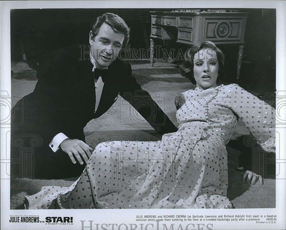 1968 Press Photo Actress Julie Andrews &amp; Richard Crenna in &quot;Star!&quot;- Historic Images
