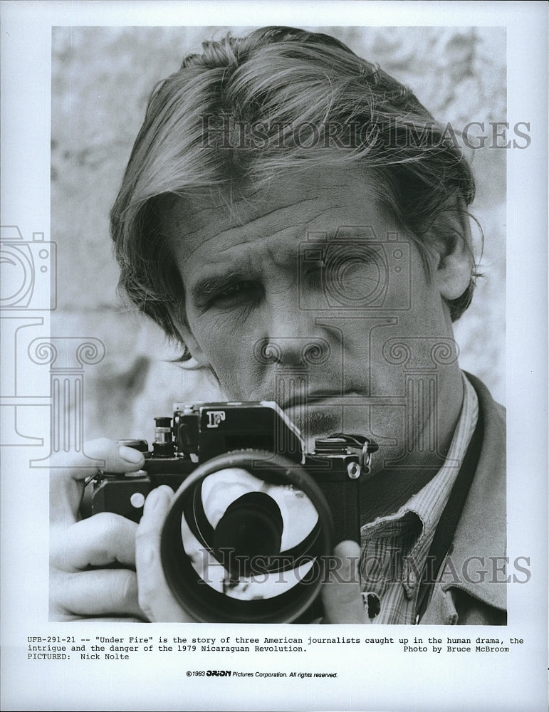 1983 Press Photo Nick Nolte Stars In &quot;Under Fire&quot; As a Journalist- Historic Images