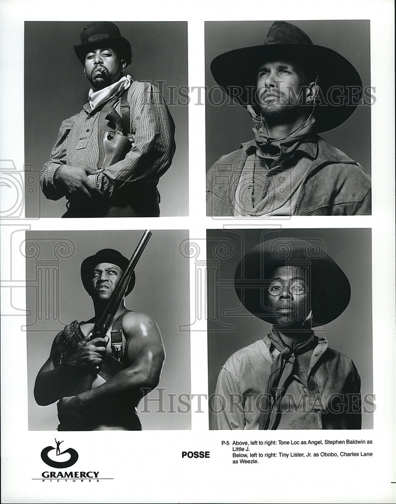 1993 Press Photo Actor Tone Loc &amp; Stephen Baldwin in &quot;Posse&quot; - Historic Images