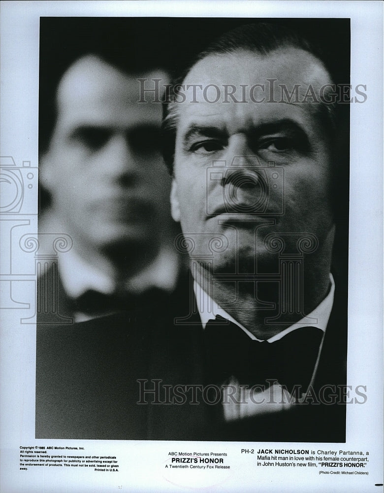 1985 Press Photo &quot;Prizzi&#39;s Honor&quot; starring Jack Nicholson- Historic Images