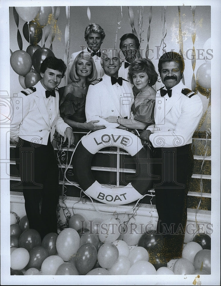 1985 Press Photo &quot;Love Boat&quot;, T. Lange, G. Macleod, B. Kopell, J. Whelan- Historic Images