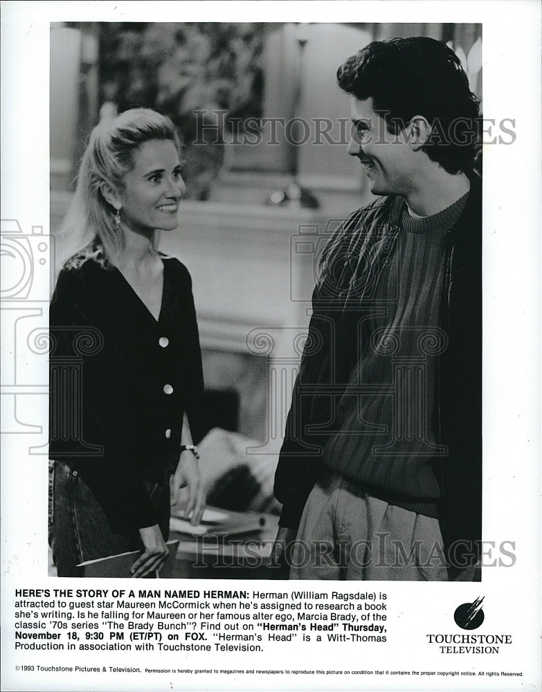 1993 Press Photo "Herman's Head" William Ragsdale, Maureen McCormick - Historic Images