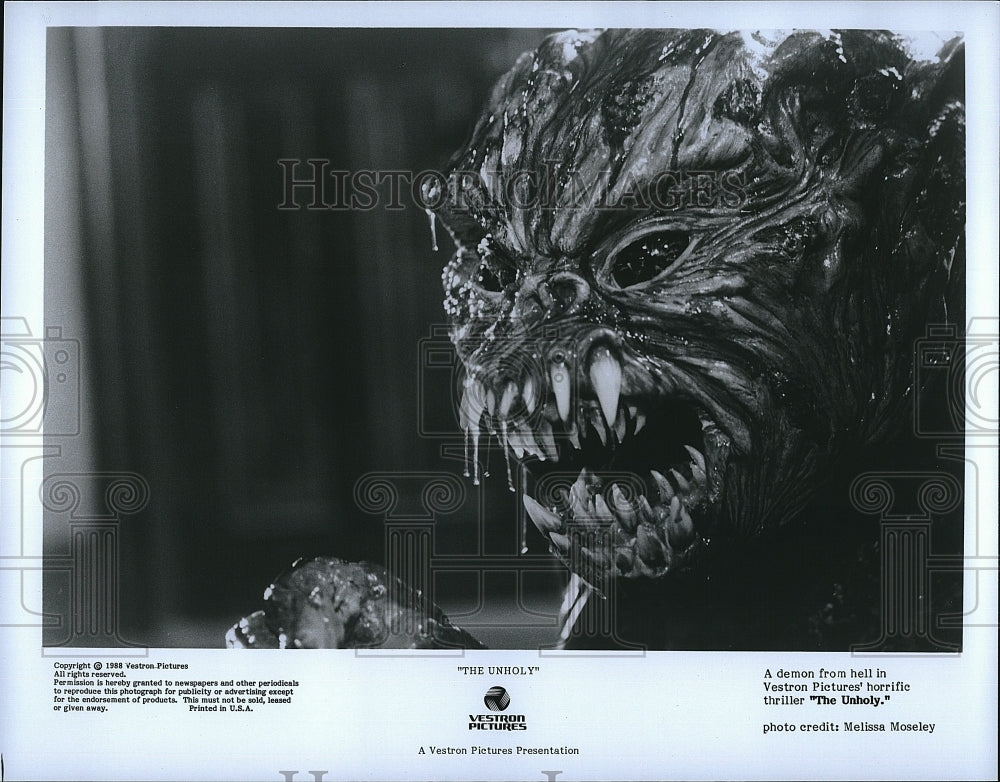 1988 Press Photo A demon from Hell in &quot;The Unholy&quot;- Historic Images