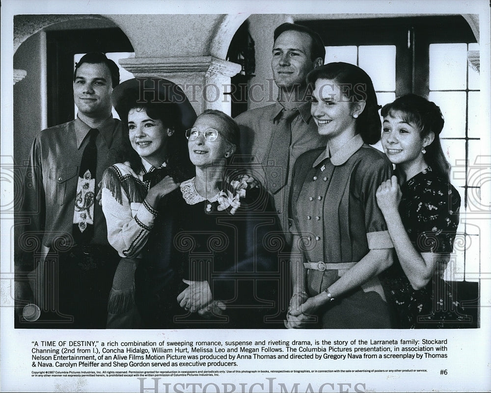 1987 Press Photo Stockard Channing and William Hurt in &quot;A Time of Destiny&quot;- Historic Images