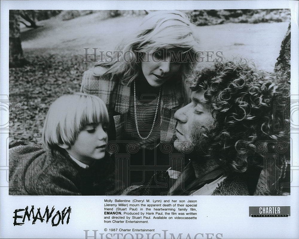 1987 Press Photo Cheryl Lynn, Jeremy Miller, Stuart Paul &quot;Emanon&quot;- Historic Images