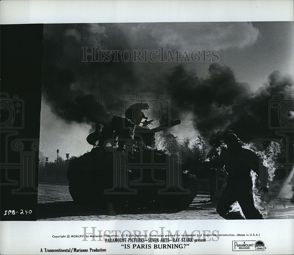 1966 Press Photo &quot;Is Paris Burning?&quot; starring Jean Paul belmondo- Historic Images