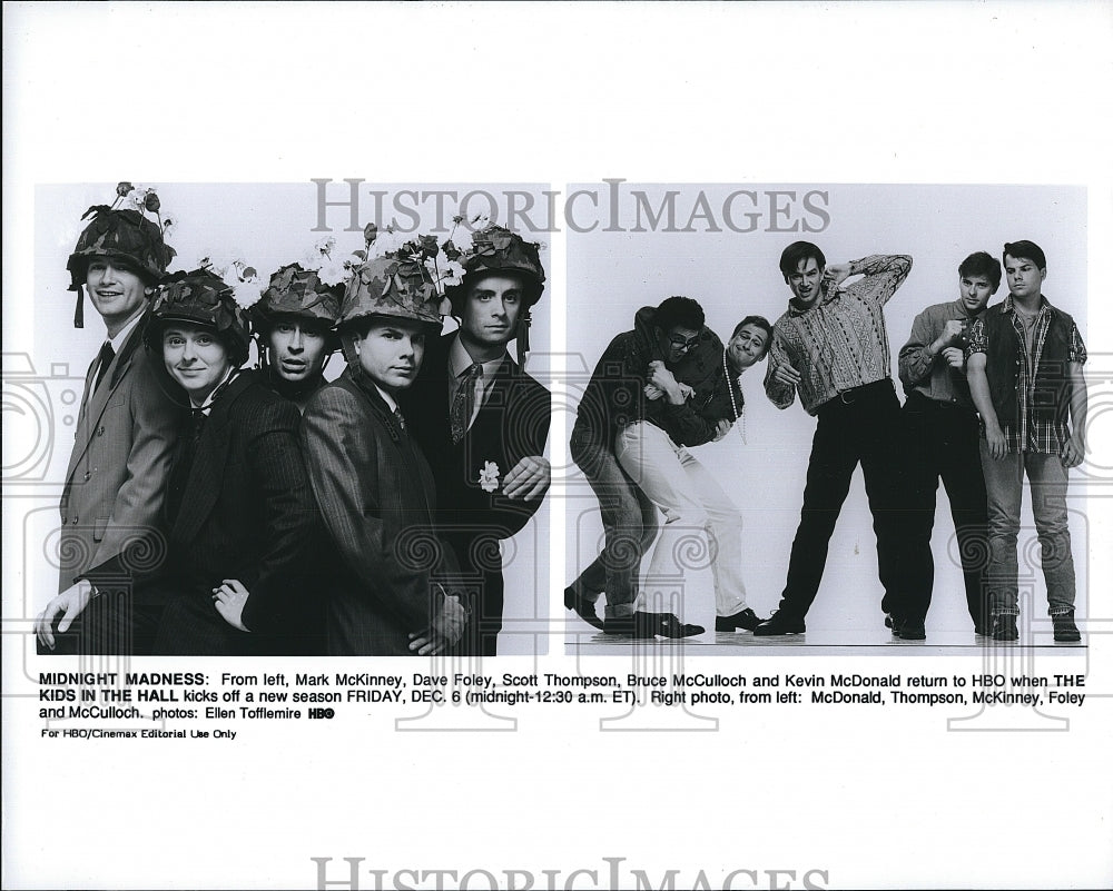 1988 Press Photo &quot;The Kids in the Hall&quot; McKinney,Foley,Thompson,McCulloch,- Historic Images