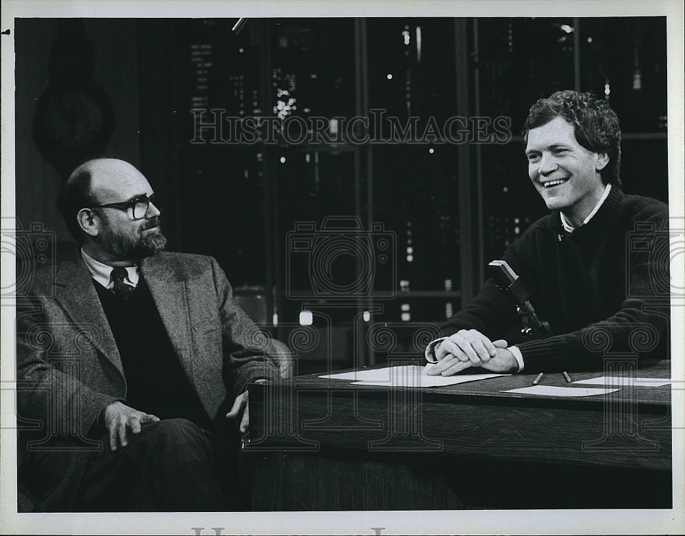 1982 Press Photo Former White House Assistant John Erlichman, David Letterman- Historic Images