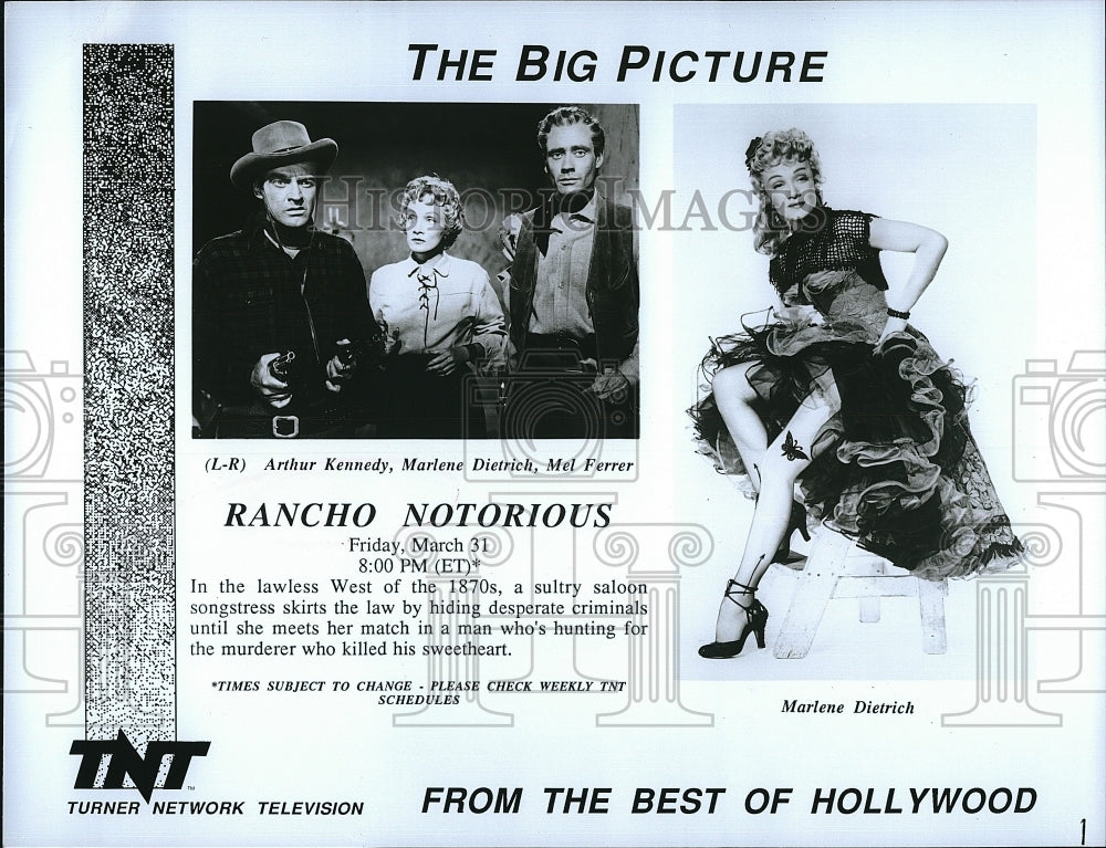 1953 Press Photo "The Big Picture" Arthur Kennedy,Marlene Dietrich,Mel Ferrer- Historic Images
