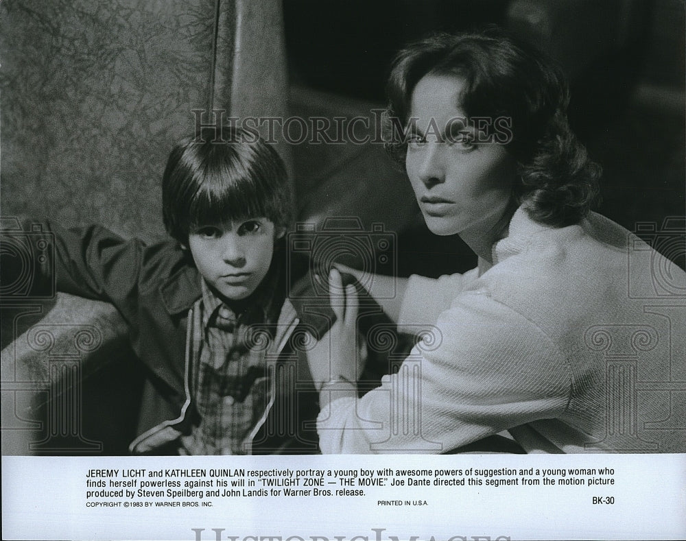 1983 Press Photo Jeremy Licht and Kathleen Quinlan in Twilight Zone - The Movie- Historic Images