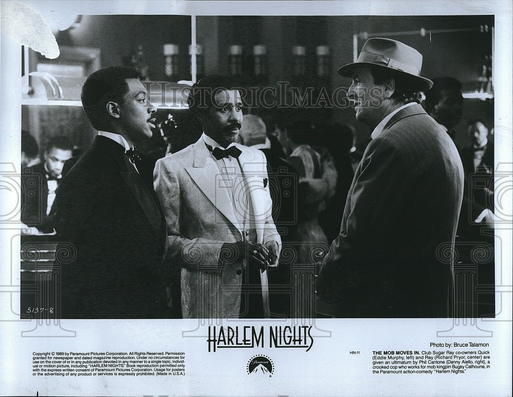 1989 Press Photo Murphy Prior Aiello Star In "Harlem Nights"- Historic Images