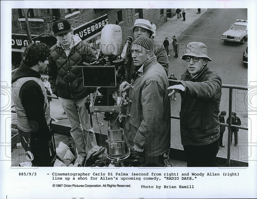 1987 Press Photo &quot;Radio Days&quot; Directors Woody Allen, Carlo Di Palma- Historic Images