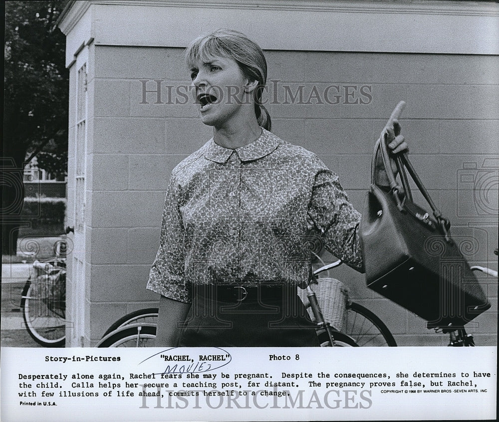 1968 Press Photo Joanne Woodward American Actress Rachel Movie Scene Film- Historic Images