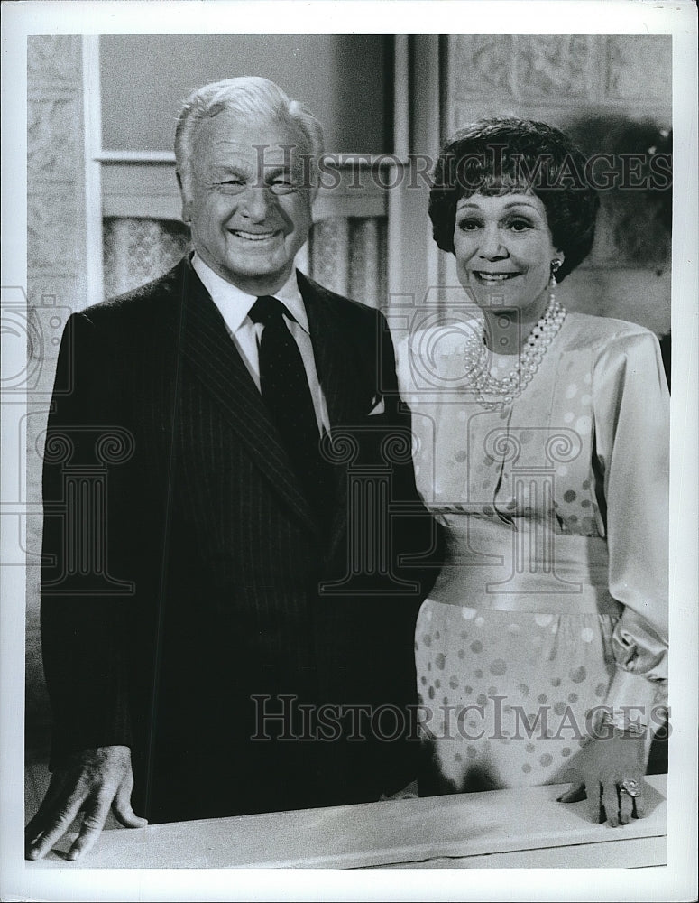 1987 Press Photo Falcon Crest Eddie Albert Jane Wyman- Historic Images