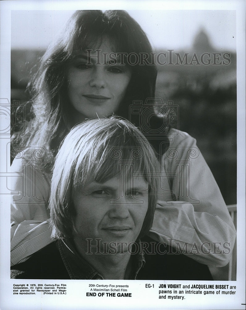 1976 Press Photo Actor Jon Voight, Actress Jacqueline Bisset, End Of The Game- Historic Images