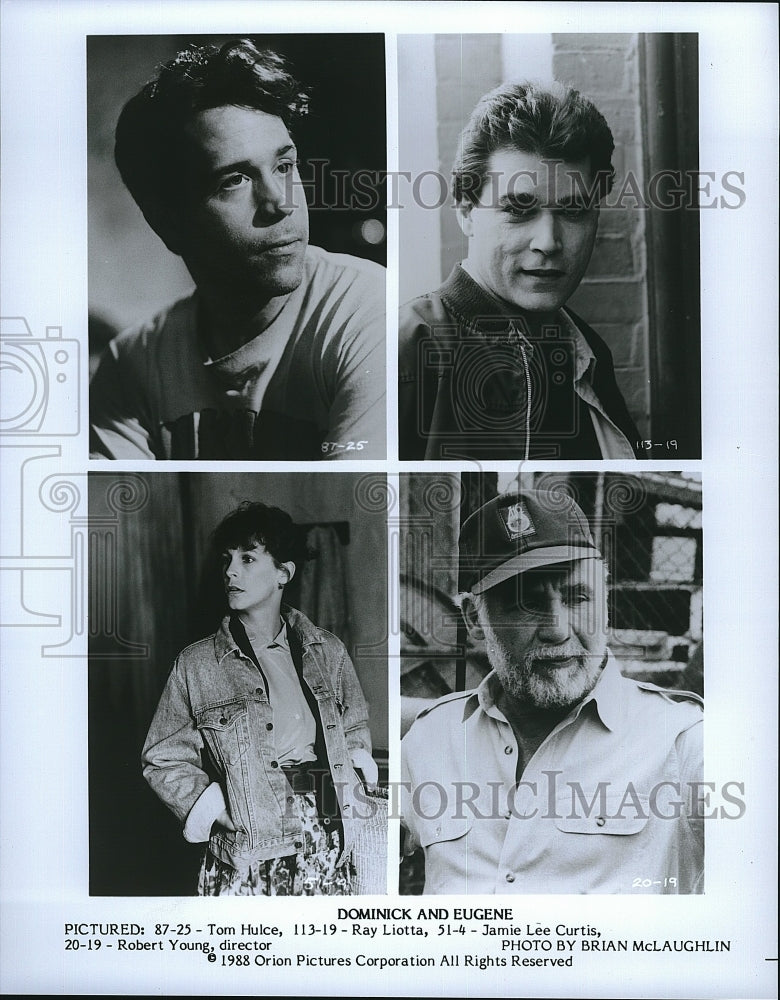 1988 Press Photo Tom Hulce Ray Liotta Jamie Lee Curtis Dominick Eugene Movie- Historic Images