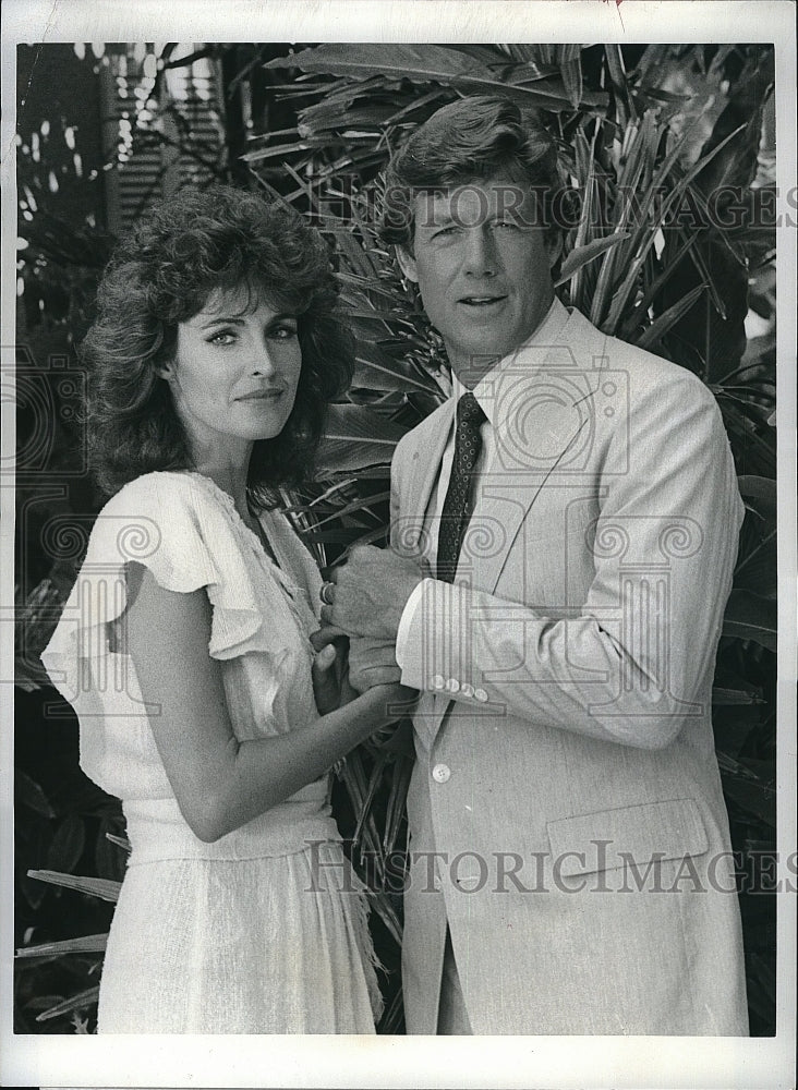 1986 Press Photo Cynthia Sikes Actress Frank Converse Actor Magnum P.I. TV Show- Historic Images