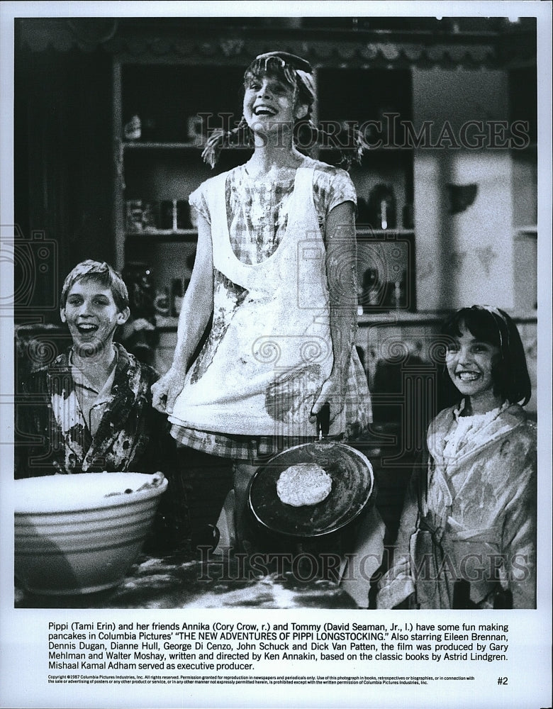 1987 Press Photo Actress Tami Erin in &quot;The New Adventure of Pippi Longstocking&quot;- Historic Images